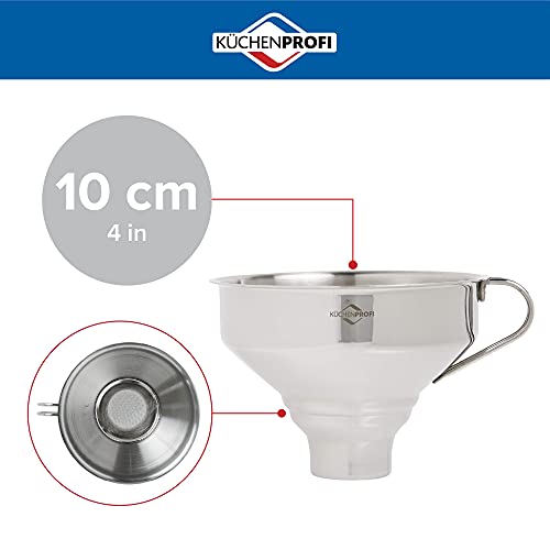 Küchenprofi 18/10 Stainless Steel Funnel with Filter - Thumbnail 2