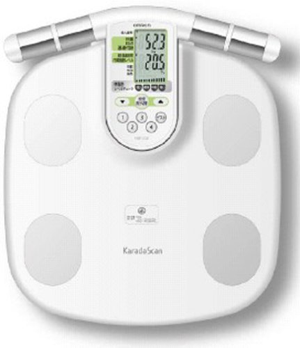 Amazon | OMRON 体重体組成計 カラダスキャン[チェック] ホワイト HBF