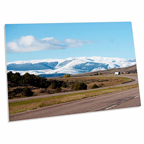 3dRose Desk Pad Camino Wyoming con Nieve 23x16in