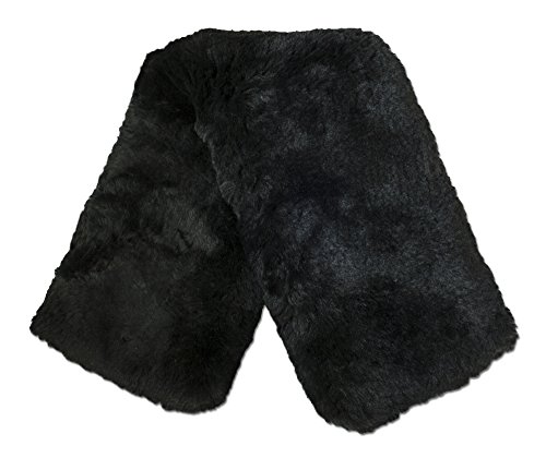ECP Equine Comfort Products Easy Fit Genuine Merino Sheepskin Girth Cover, Prevents Gall Sores & Chafing, Sweat-Absorbing, Breathable, Soft & Protective, 24 Inches, Black