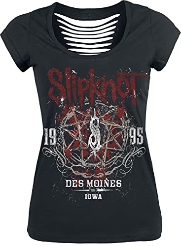 Slipknot Iowa Star Mujer Camiseta Negro S, 100% algodón, Cut-Outs Regular