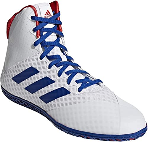 Adidas Men's Mat Wizard 4 Wrestling Shoe, Future White/Collegiate Royal, 9.5 #TOP6