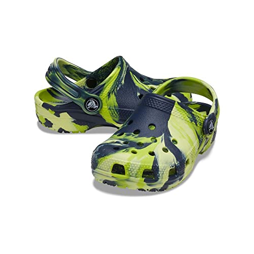 Image of Crocs Kids' Classic Marbled Tie-Dye Clogs