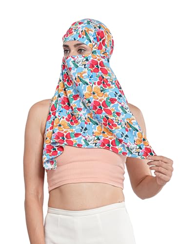 Image of Multipurpose Mask Cum Scarf for Women Cotton I Face Cover for Women I Sun Protection and Summer Wear Scarf