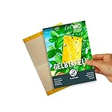 20 große Leimtafeln, teilbar in 40 kleine Gelbsticker (6,5 x 9 cm) inklusive 14 Bindedrähten zum Aufhängen und 10 wiederverwendbaren Metallsteckern zum in die Erde Stecken