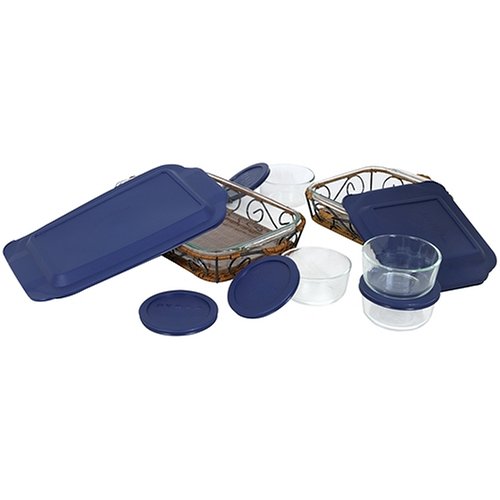 Buy Pyrex Serveware 14Piece Baking Dish and Basket Serving Set, Clear