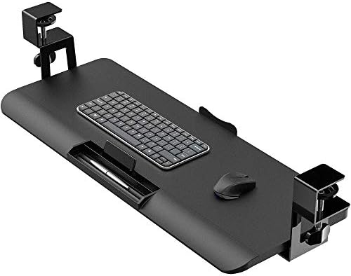 Fenge Push-Pull Keyboard Tray Under Desk C-Clamp Keyboard Drawer Adjustable Ergonomic Design L65xW39.5cm KT760001WB