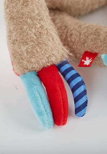 Peluche girafe patchwork sweety multicolore pour bébé garçon et fille