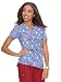 KOI Basics Leslie Women's 2-Pocket Stretch Print Top Sweet Tooth M