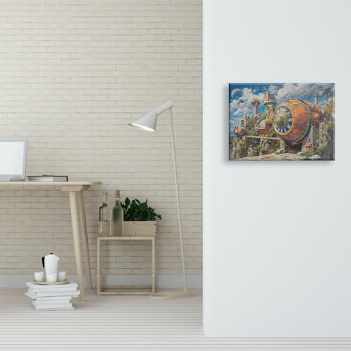 Elivita Steampunk Canvas Art Print for Home Decor