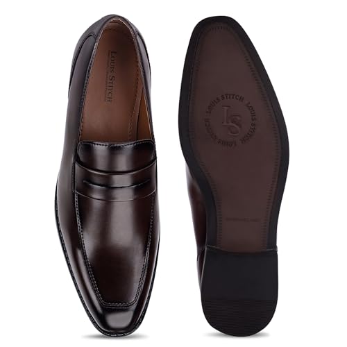 Image of LOUIS STITCH Formal Shoe For Men Lace-up Shoes |Breathable Lining, Moccasins Style | Comfortable for Business, Casual, Daily Wear & Parties (SXMCBB)