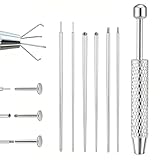 7 Pcs Piercing Ball Grabber and Opener Set, Piercing Taper Insertion Tool, Piercing Tools to Change Jewellery, 16G 18G Compatible Stainless Steel Flat Back Earring Applicator Tool for Ears Nose Lip