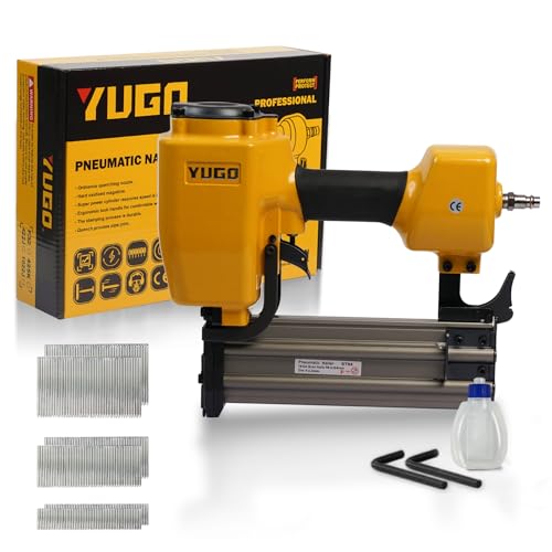YUGO 14-Gauge Heavy-Duty Pneumatic Finish Nailer, Air-Powered Nail Gun for Concrete, Cabinets and Furniture, Compatible with 3/4"–2-1/2" Finish Nails ST64-A1