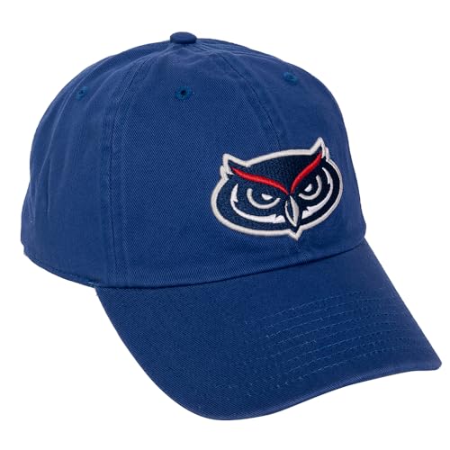 Desert Cactus Florida Atlantic University Baseball Hat FAU Owls Brimmed Embroidered Cap Adjustable Cloth Strap Adult (Style A) Blue
