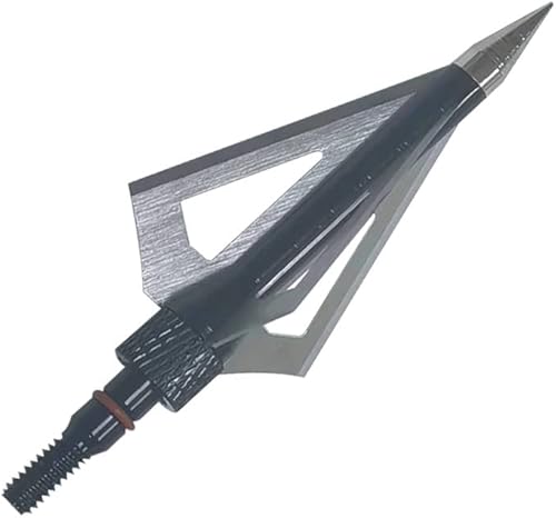 Miniatura 7 de 3 cuchillas de caza de 100/125 granos, cabezas de flecha atornilladas, puntas de flecha compatibles con ballesta y arco compuesto + 1 estuche de 12