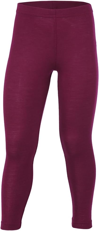 Ecoable Kids Thermal Underwear Leggings: Base Layer Long Johns Pants, Organic Merino Wool and Silk, 2-15 years