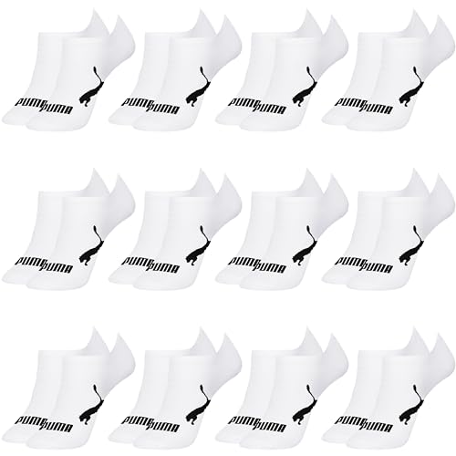 Kit 12 Pares Meia Puma Sapatilha Invisível Esportiva Masculino Adulto | 12 Branco | 39-43