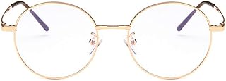 Unisex Glasses Frame Retro Gold Round Full Frame Decoration Prescription Glasses