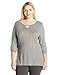Just My Size Women's Plus Plusgraphic Tunic, Granite Heather, 2X