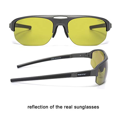 Image of maivnz Golf Sunglasses for Men Women, Golf Ball Finder Glasses, UV400 | HD color-enhancing golf lens, anti-glare, lightweight TR90 frame, adjustable nose pads, impact-resistant, gift-ready box