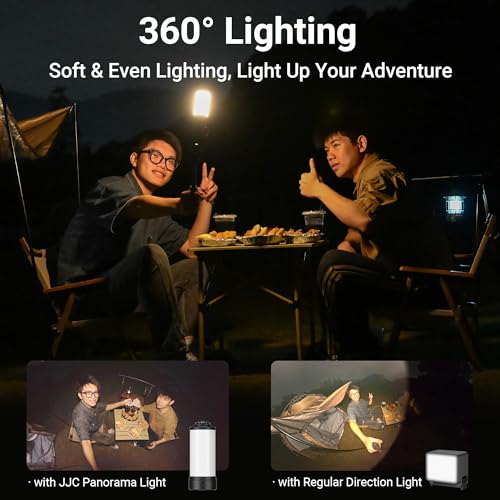 Image of JJC 2Pcs 360 LED Light Attachment for DJI Osmo 360 for Insta360 X5 X4 X3 Gopro Max Xtra Sphra 360 Accessories, Rechargeable Personal Video Light w. 1 /4 inch-20 Thread, 3 Color Mode / 5 Brightness Level