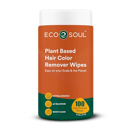 Image of ECO SOUL Hair Color Remover Wipes, 100 Count, Plant-Based Towelettes
