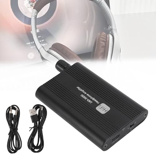 UEGFSIJRF Headphone Amplifier, Professional Portable Earphone Amp 16-300Ω Gain Switch 3.5Mm Volume Booster for Phone Mp3 Mp4 Computer Digital Player