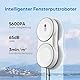Fensterputzroboter, 5600 Pa Fensterreiniger Elektrisch, 3 Reinigungsmodi, Intelligente Pfadplanung und Kantenerkennung, Fernbedienung, mit 60ML Tank, Fensterputzroboter für Glatte Oberflächen