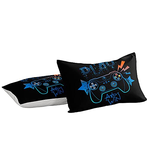 Z.jian Home Gamer Bedding Sets For Boys,Gaming Duvet Cover Set For Teenage,Video Game Controller Comforter Cover,Bed Set For Boys Bedroom With Pillowcases,No Comforter (G21 Full) #TOP1