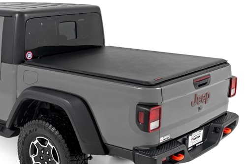 Rough Country Soft Roll-Up Truck Bed Cover for Jeep Gladiator (2020-2025) - Fits 5 (60.3) Bed Weatherproof Tonneau Covers