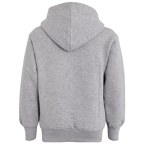 Kids Girls Boys Plain Tracksuit Hooded Hoodie Jog Suit - T.S Plain 105 Grey 7-8 - Image 3