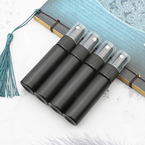 Image of 10pcs Black Glass Spray Bottles 10ml (1 /3oz) Sprayer Bottles Sample Perfume Fine Mist Atomizer Sprayer Vials Tubes Containers for Essential Oils Scent Cosmetic