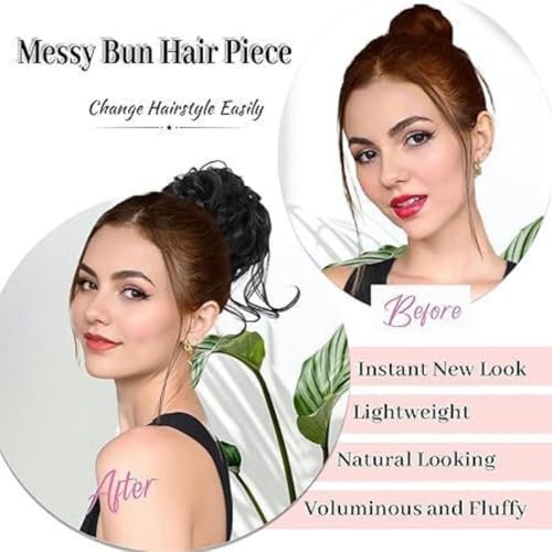 Chignon pince pour cheveux bouclés accessoire coiffure femme marron clair
