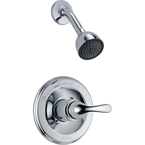 Delta Faucet Classic 13 Series Single-Function Shower Trim Kit with Single-Spray Touch-Clean Shower Head, Chrome T13220 (Valve Not Included) by DELTA - Used condition - US$42.74