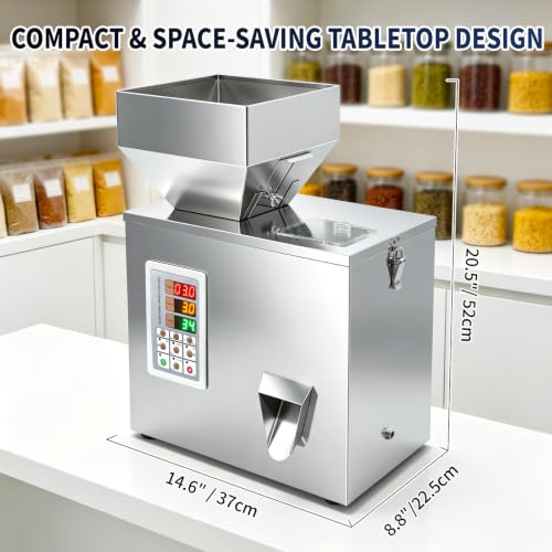 Powder Filling Machine, Particle Filling Machine, 1-100g Intelligent Weighing Dispenser for Flour, Coffee Powder, Milk Powder, Seasoning, Chili Powder & Glitter, 9-15 Packs/Min, 110V by TOOK - Used condition - Image 5
