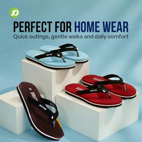 Image of DOCTOR EXTRA SOFT House Slipper for Women's Care Dr Orthopaedic Super Comfort Fitting Flat Cushion Chappal Flip-Flop for Ladies & Girl's