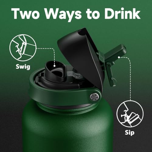 Image of Meoky 64 oz Insulated Water Bottle, Half Gallon Water Jug for Men