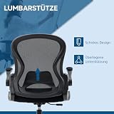 Vinsetto Krzesło biurowe ergonomiczne 102-122 cm Czarny