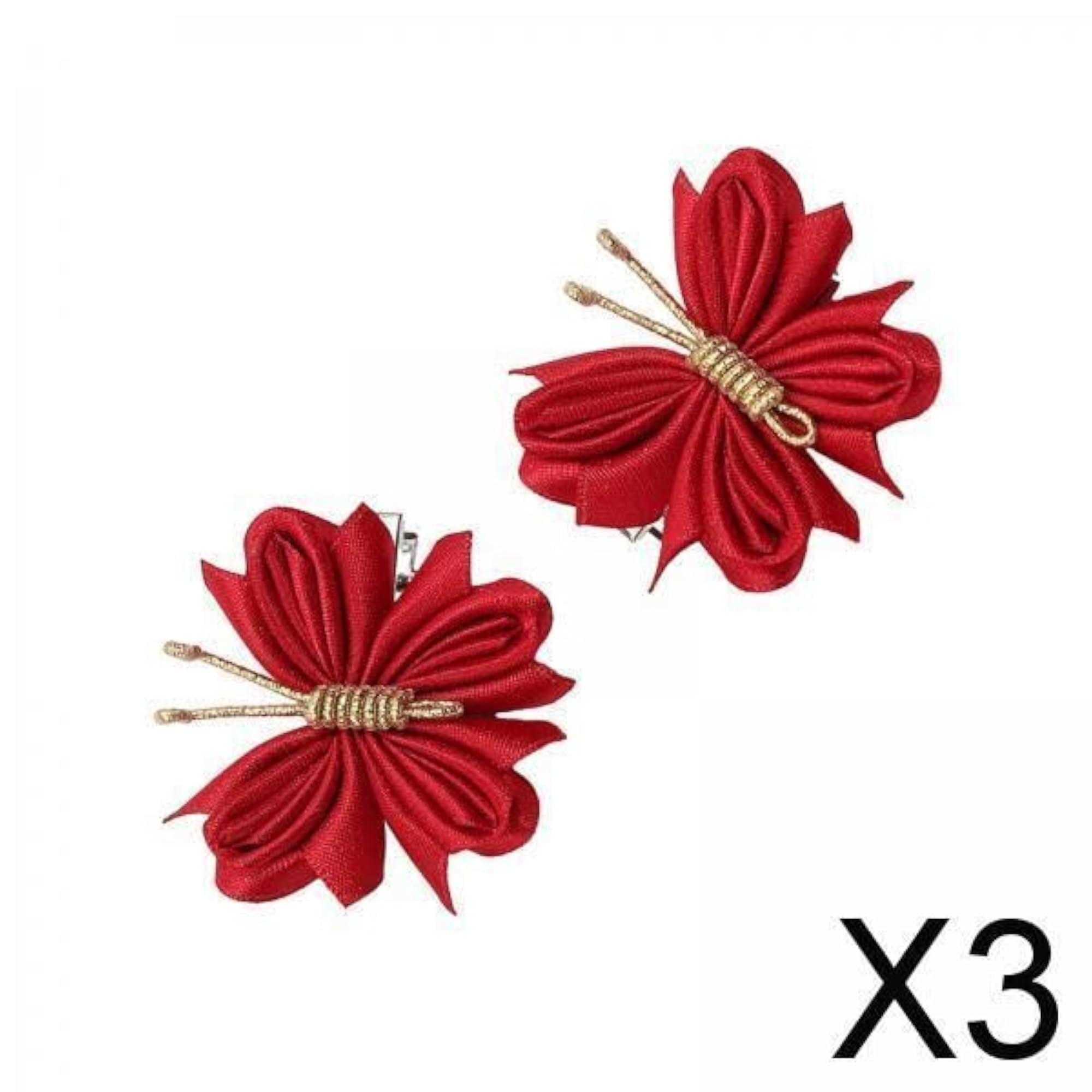 2Pcs Butterfly Hair Clips for Ponytail, Cute Wedding Gift