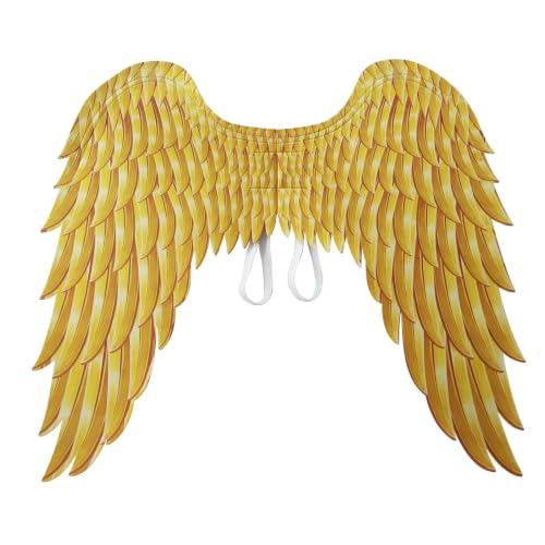 Alas de ángel doradas de tela para triunfar en fiestas de disfraces y Halloween