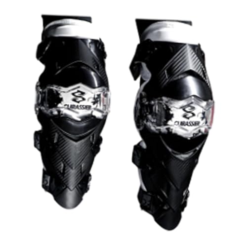 MotiveTech 2 Piezas Protector de Codo para Motocicleta con Plástico Duro Y Espuma EVA Suave Diseño Adaptable Y Alta Ventilación Adecuado para Motocross Ciclismo, Blanco