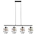 Produktbild Briloner Leuchten Pendelleuchte, Pendellampe 4-flammig, Hängelampe retro vintage, Black Steel, 4x E27, max. 60 Watt, Schwarz, 1110x210x1300mm (LxBxH)