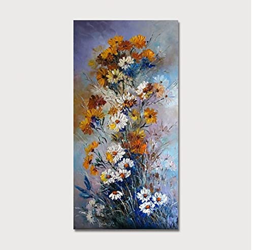 Tableau moderne minimaliste fleurs 3D au-dessus du canapé de votre salon chic