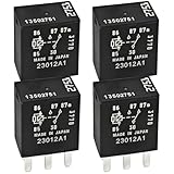 13502751 12VDC 5-Pin Relay (Pack of 4) - 35A Automotive Relay, Compatible with Buick, Cadillac, Chevrolet, GMC