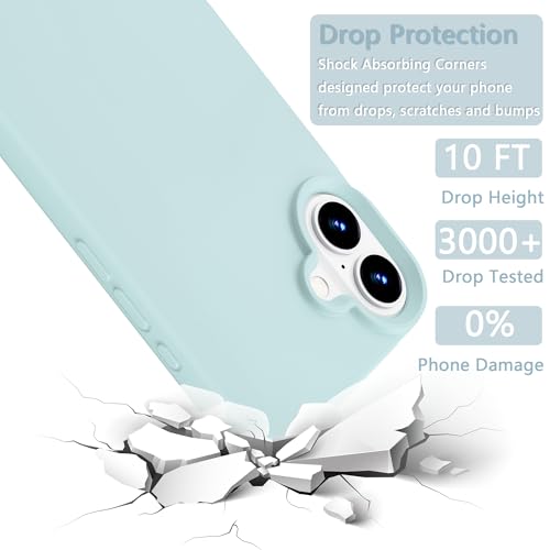 Image of iPhone 17 Case Silicone,Soft Microfiber Lining(Cloud Blue)