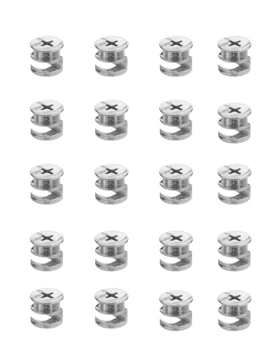 Cam Locks for Furniture 20 PCs 15 x 9.5 mm Furniture Cam Lock Fasteners Compitable with IKEA Hardware Parts Eccentric Wheels Repair Spare Parts Nut & Bolt Assortment Sets