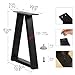 Rioychan 16 Inch Trapezoid Metal Table Legs for Bench, Coffee Table Legs, DIY Furniture Feets Set of 2, Including Screws and Adjustable Feet Pads, 16 Inch x 10.8 Inch