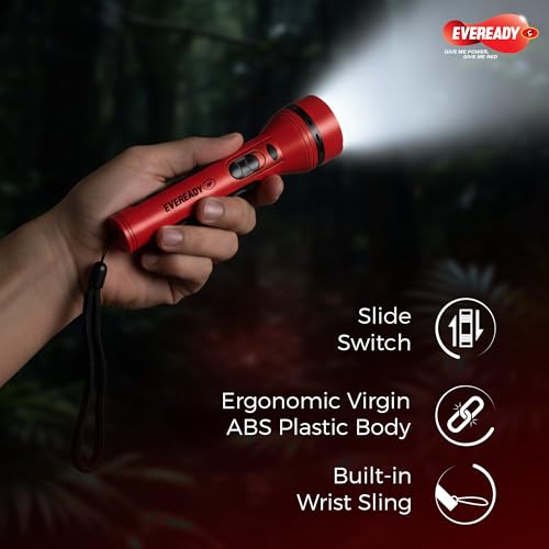 Image of Eveready DL09 Lumimax, 1.5W Emergency Torch, Durable Virgin ABS Plastic Body, Bright White LED Torch, Free 3 AA Ultima Batteries Packed Inside, Pack of 1