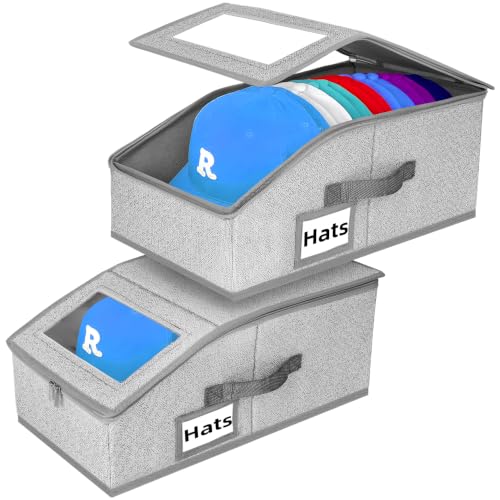Grey Stackable Window Hat Boxes