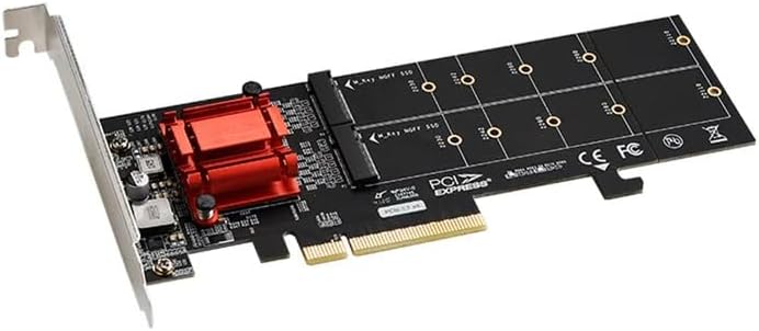 TXB122 PCIe 3.1 x8 ASM2812 to 2 Port M.2 SSD Adapter Expansion Card Dual M-Key to Pci-e Converter for NVME 2230-22110 SSD